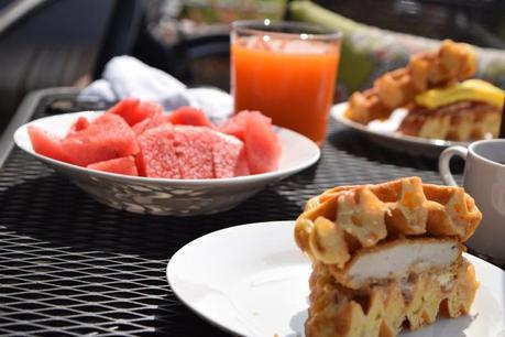 Starting our Week with a Sunrish Waffle Sandwich