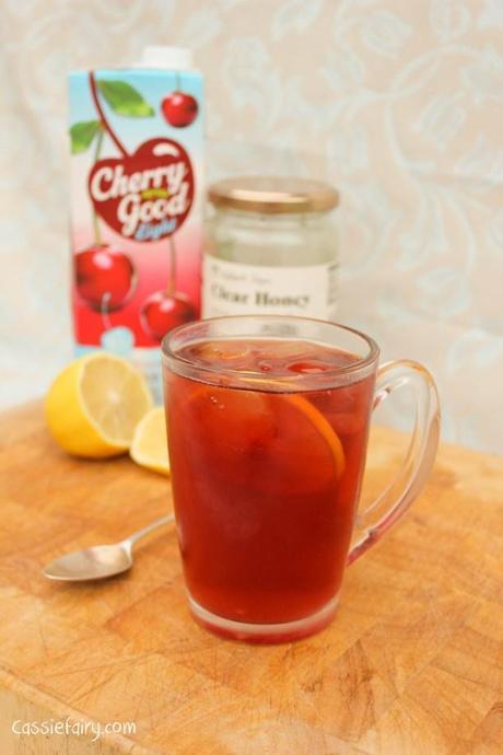 cherry and honey non alcoholic juice cocktail recipe