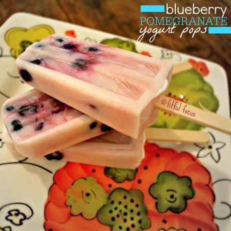 Blueberry Pomegranate Yogurt Pops via Fitful Focus 2