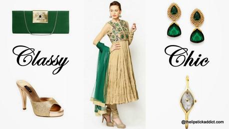 :: Myntra.com :: Dazzle in Ethnic this Festive Season in Gold and Emerald ::