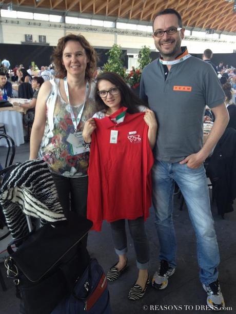 Me with Federica and Ivan fro, Avventure Viaggi, with the custom shirt they gave me!