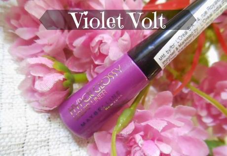 Maybelline Hyper Glossy Electrics Eyeliner Violet Volt : Review, Swatch, EOTD