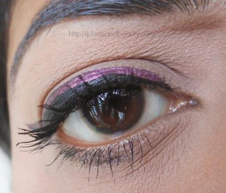 Maybelline Hyper Glossy Electrics Eyeliner Violet Volt : Review, Swatch, EOTD