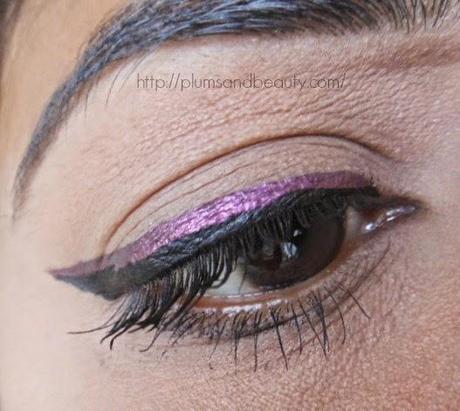 Maybelline Hyper Glossy Electrics Eyeliner Violet Volt : Review, Swatch, EOTD