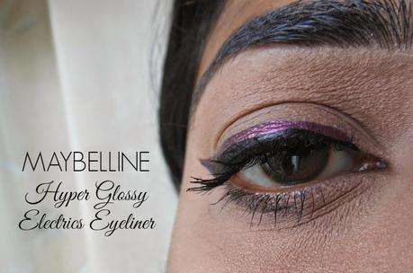 Maybelline Hyper Glossy Electrics Eyeliner Violet Volt : Review, Swatch, EOTD