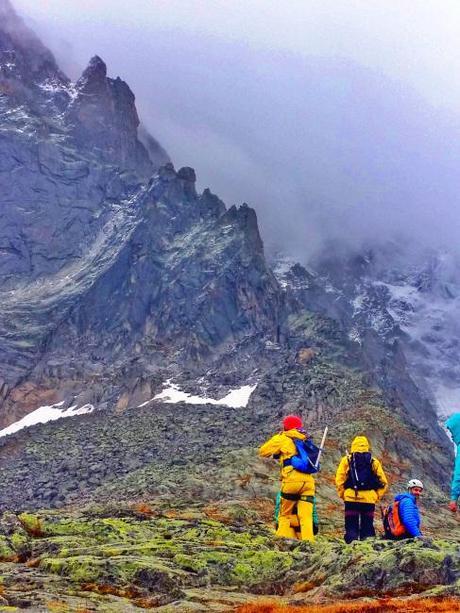 Getting ready to do some bouldering on Mount Blanc and put our X ALP gear to the test.