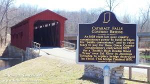 Cataract Falls Covered Bridge in Cataract, Indiana