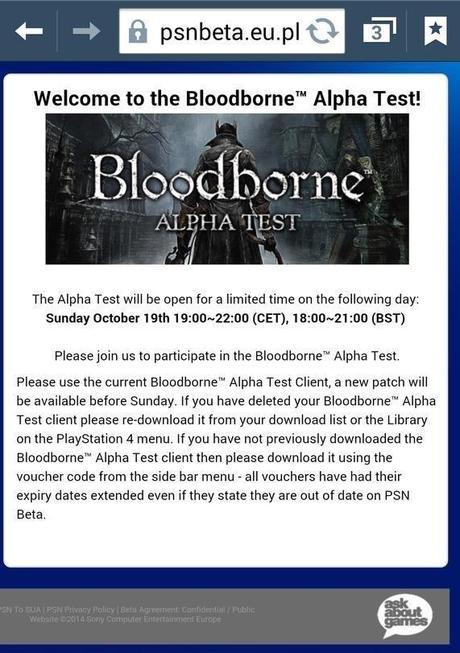 Bloodborne Alpha is coming back for one day with co-op