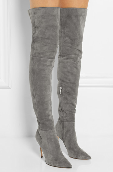 over the knee suede boots