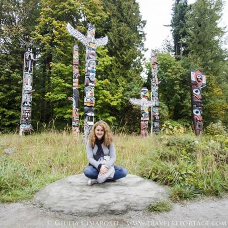 Me at the Totem Poles in Stanley Park, Vancouver