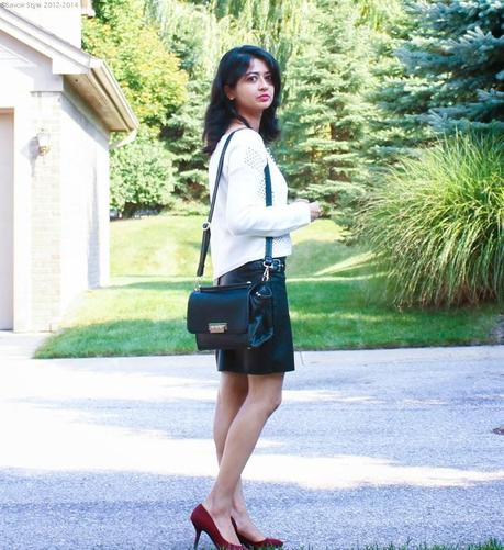What I Wore: Leather Skirt