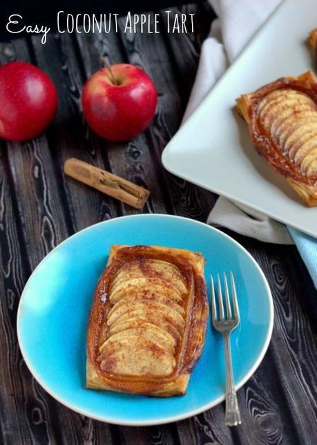 Easy Coconut Apple Tart.  Simple to prepare in advance & great for entertaining.  | thecookspyjamas.com