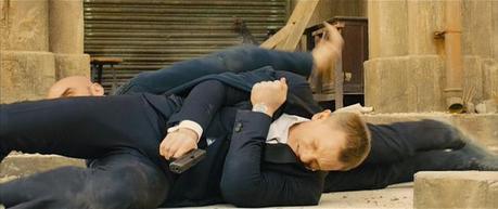 Skyfall – Bond’s Dark Blue Tuxedo in Macau It's okay to be rakish with your surgeon's cuffs if you're badass enough to back it up.