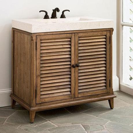 Hampton Road Vanity with Louvered Doors