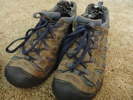 Jeremy's KEEN shoes after 15 months of travel