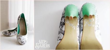Lake District Wedding Photographer | Derwentwater Youth Hostel Wedding | Alternative eclectic wedding styling | Tux & Tales Photography | Bride Preparation | alice in wonderland shoes