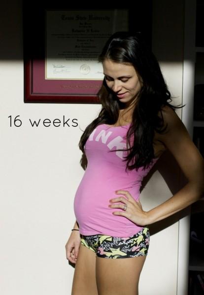 16 weeks pregnant bump