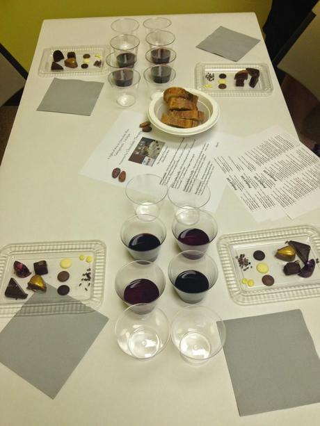 Wine and Chocolate Paring at Chocolate Therapy