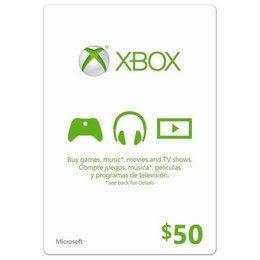 Microsoft - White $50 Gift Card (Xbox 360)