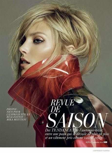 ANJA RUBIK FOR COVER STORY OF L’EXPRESS STYLES