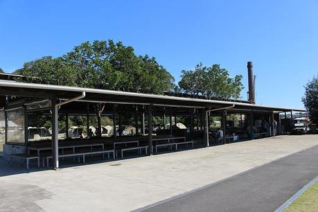 BBQ, Kitchen and eating area for those who camp on Cockatoo Island.