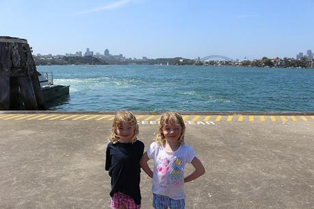 The girls on the wharf waiting for our ferry back to the city.