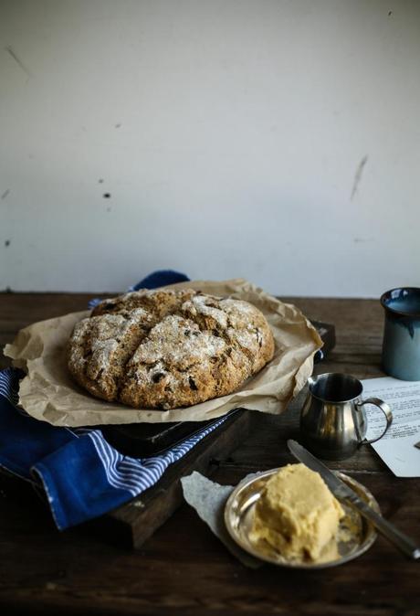 Wattleseed, Sultana, and Pecan Soda Bread with Maple Butter