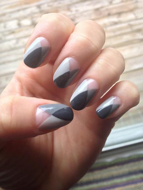 shades of gray nail art