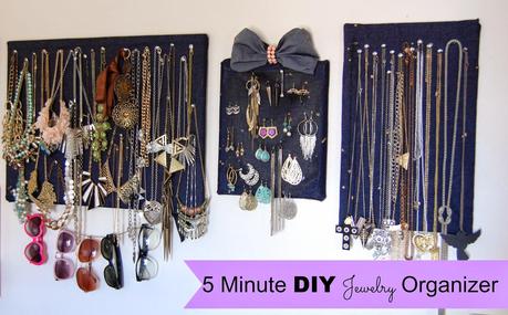 Confessions Of A Jewelry Hoarder | 5 Minute DIY Jewelry Organizer