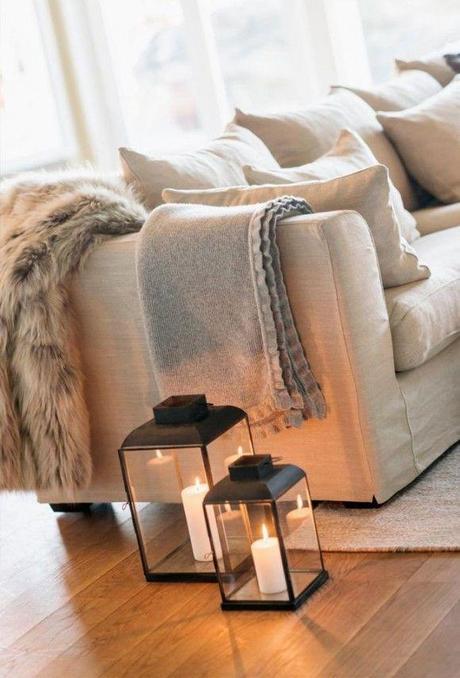 Fall Home Decor | TameraMowry.com. Cozy flax linen pillow back contemporary arms makes this a transitional sofa couch.