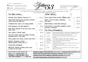 Section 33 menu pop up,guerrilla dining