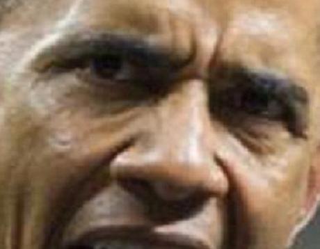 evil angry Obama eyes Oct. 2014