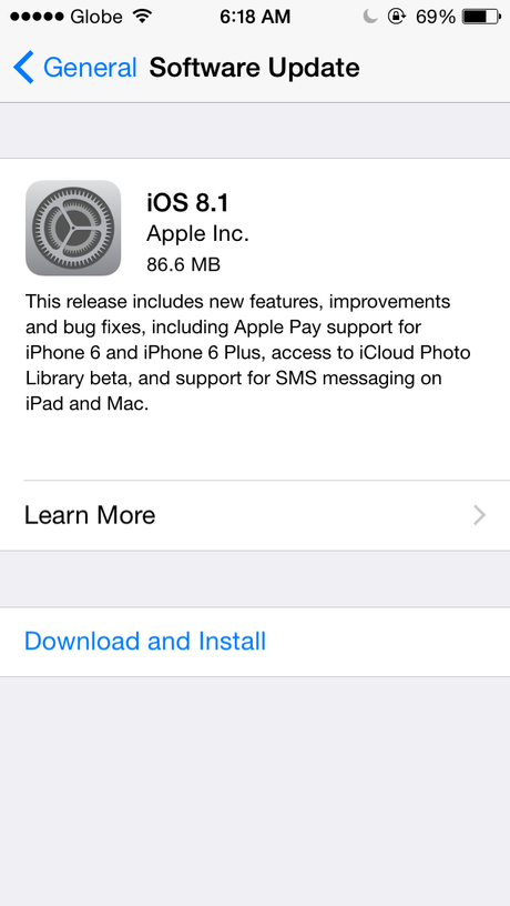 iOS 8.1 is now available for download.