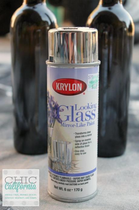 DIY Mercury Glass Poison Bottles