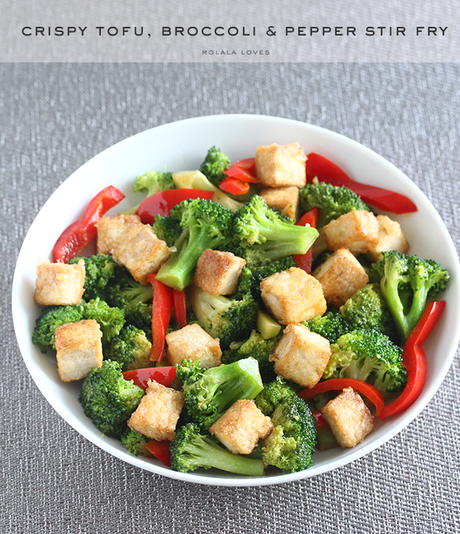 Crispy Tofu, Broccoli and Pepper Stir Fry Recipe