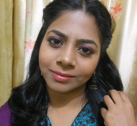 Festive Pink Eyes and Nude Lips for Diwali!