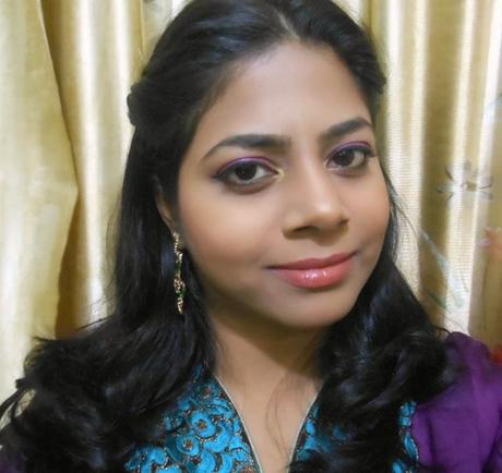 Festive Pink Eyes and Nude Lips for Diwali!