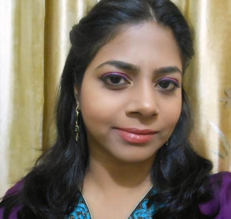 Festive Pink Eyes and Nude Lips for Diwali!