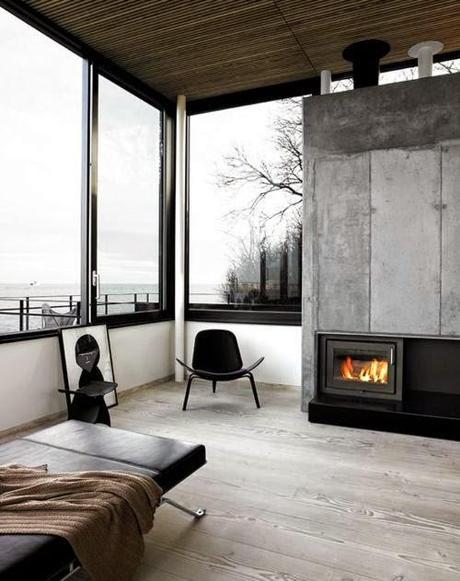inspiration board | fireplace + beautiful view