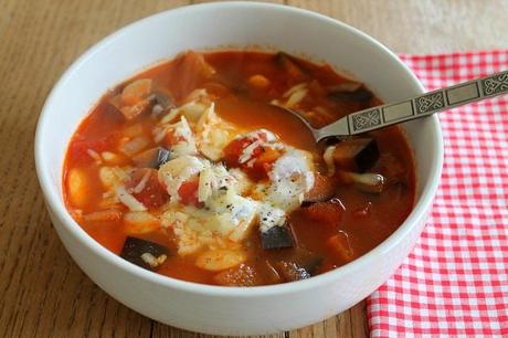 Stoptober Spicy Aubergine and Butterbean Soup
