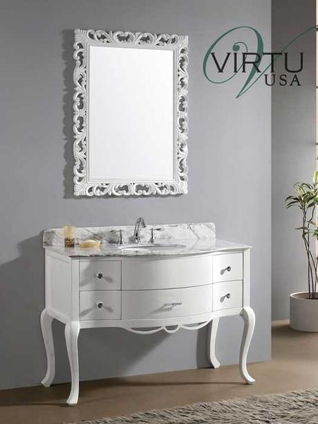 Bathroom Vanities With Curved Fronts, Demilune Bathroom Vanity