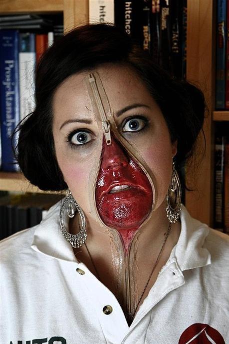 Zipper Face Halloween Costume