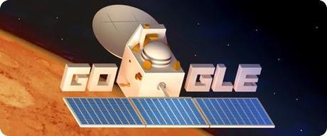 Google doodle on Mangalyaan's completion of 1 month in Mars orbit