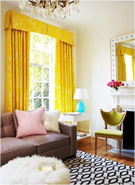 yellow living room colours