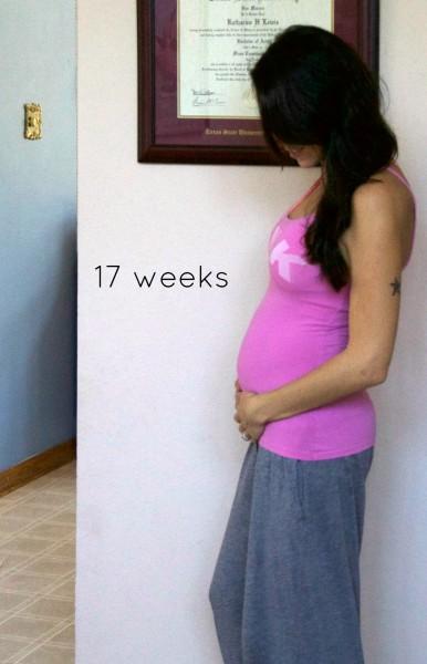 17 week baby bump