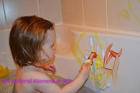 Day 20: Shaving foam bath paint