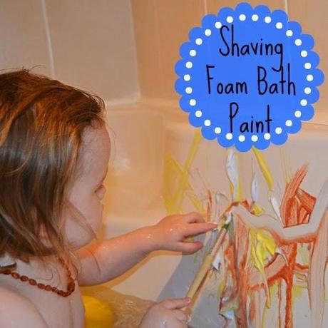 Day 20: Shaving foam bath paint