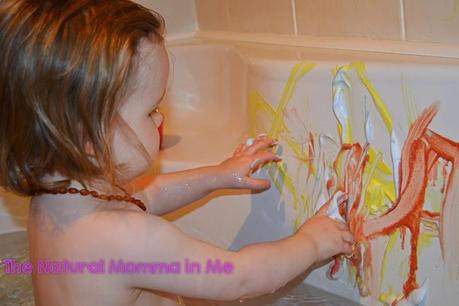 Day 20: Shaving foam bath paint