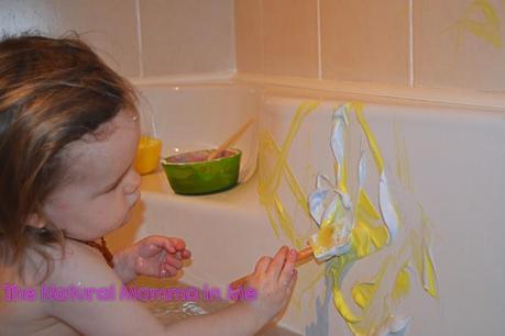 Day 20: Shaving foam bath paint