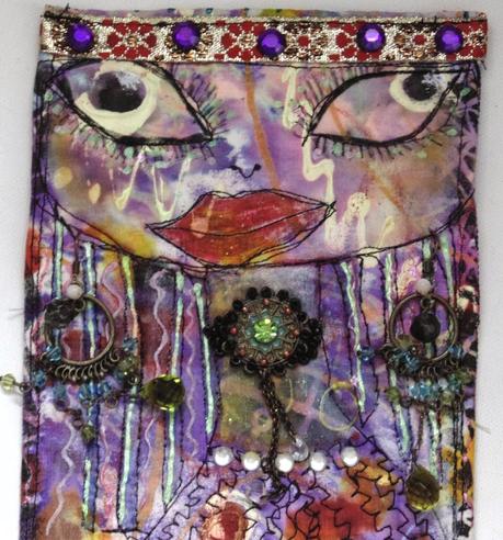 Material Mondays - Jewel - Mixed media wall hanging -